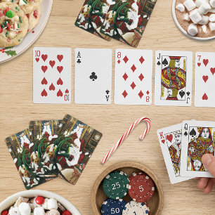 Magical Christmas Fantasy Santa Dragon Yule Cosy Playing Cards