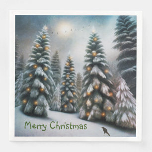 Magical Christmas Forest Napkin