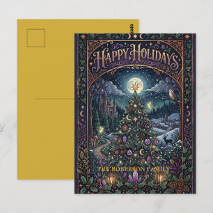 Magical Christmas Happy Holidays  Postcard