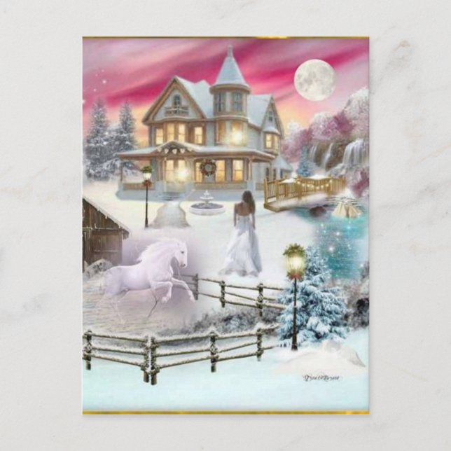 Magical Christmas Holiday Postcard (Front)