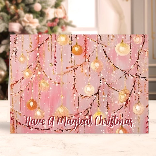 Magical Christmas Lights and Ornaments Holiday Card (Creator Uploaded)