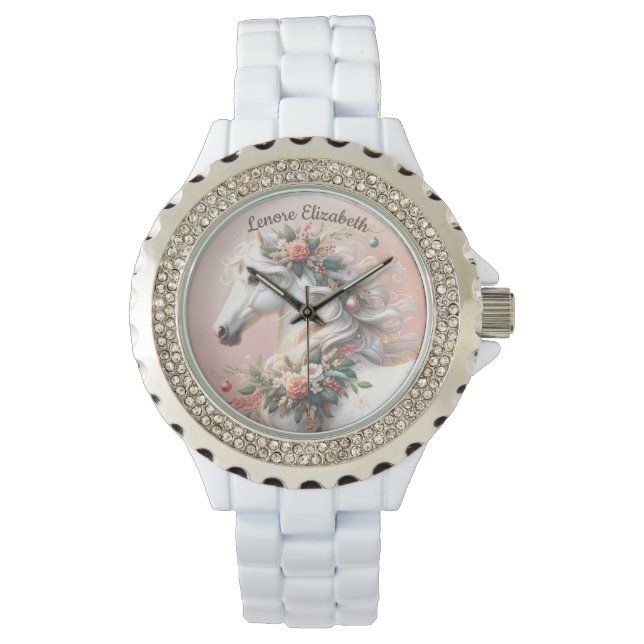 Magical Christmas New Year Horse Watch (Front)