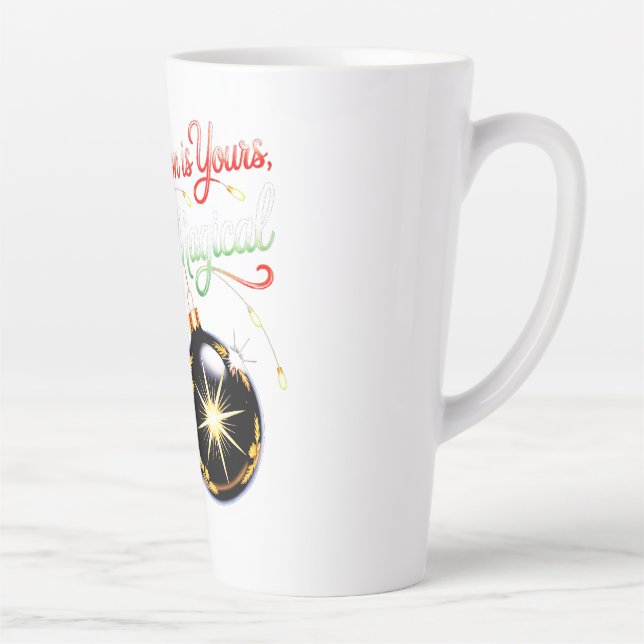 Magical Christmas Ornament Latte Tall Cozy Latte Mug (Right)