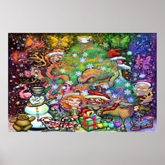 Magical Christmas Party Poster (Front)