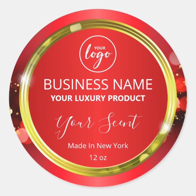 Magical Christmas Red Logo Product Labels (Front)