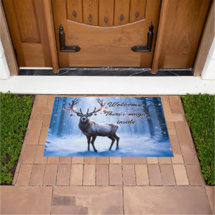 Magical Christmas Reindeer Doormat