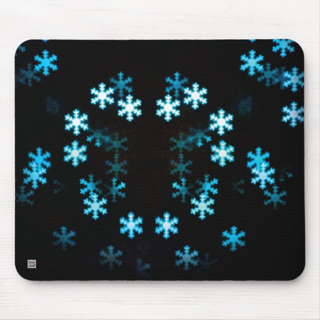 Magical Christmas Snowflakes Mouse Mat (Front)