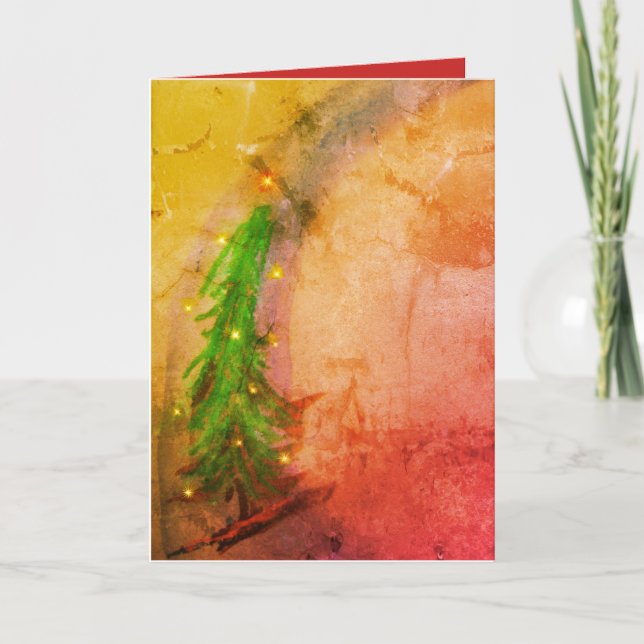 Magical Christmas Tree 2 greeting card (Front)