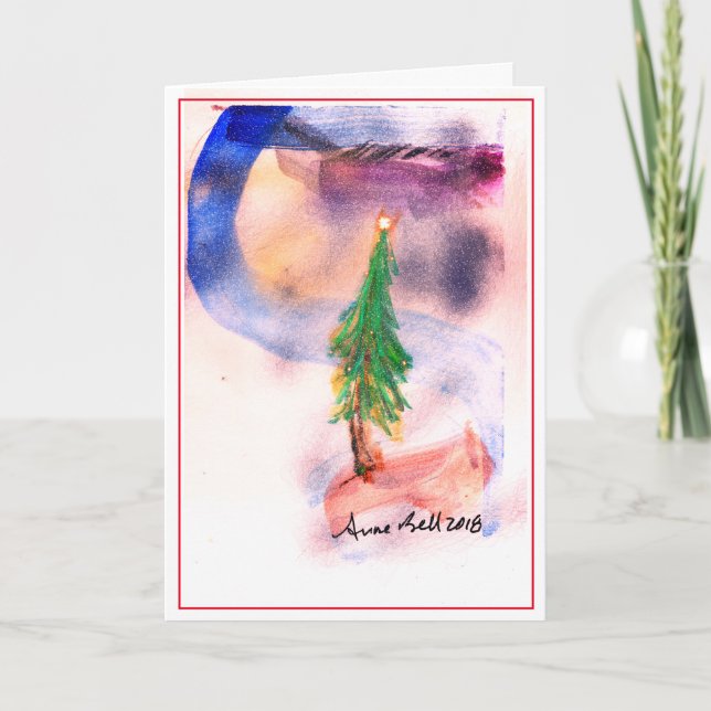 Magical Christmas Tree Holy Night card love (Front)