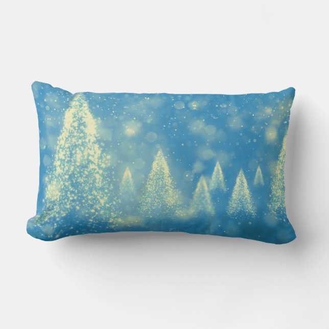 Magical Christmas Trees Lumbar Cushion (Front)