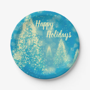 Magical Christmas Trees Paper Plate