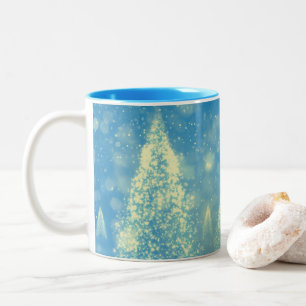 Magical Christmas Trees Two-Tone Coffee Mug