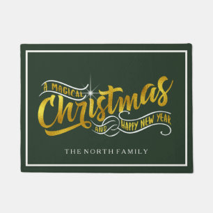 Magical Christmas Typography Gold ID441 Doormat