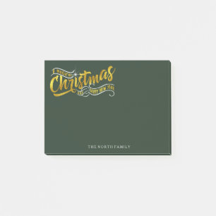 Magical Christmas Typography V2 Gold ID441 Post-it Notes