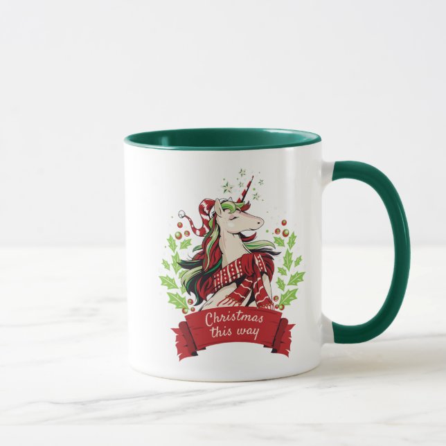 Magical Christmas Unicorn Mug (Right)