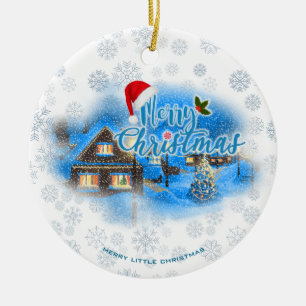 Magical Christmas Village Ceramic Tree Decoration
