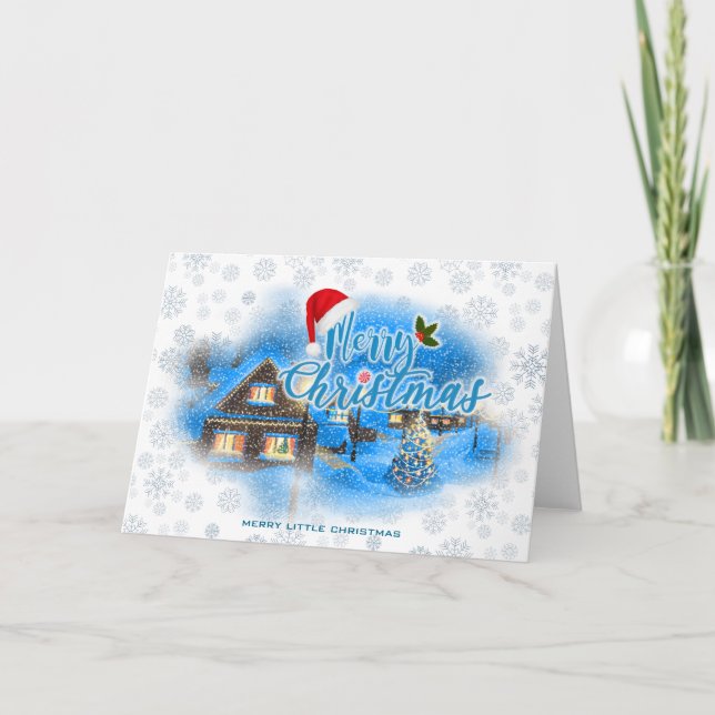 Magical Christmas Village Holiday Card (Front)