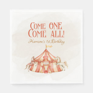 Magical Circus Horse First Birthday  Napkin