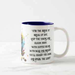 Magical Coffee Beans Spell Witchy Morning Potion  Two-Tone Coffee Mug