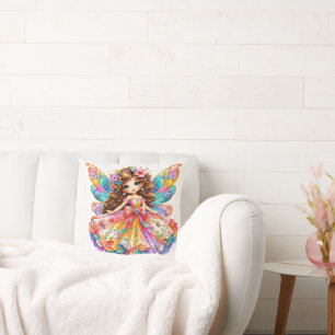 Magical Colourful Fairy Digital Clipart - Cute Fan Cushion