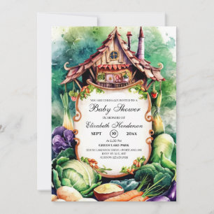 Magical Colourful Farmer's Market Baby Shower Invitation