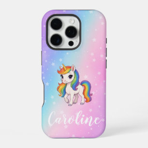 Magical colourful unicorn iPhone 16 pro case