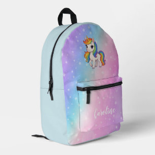Magical colourful unicorn  printed backpack
