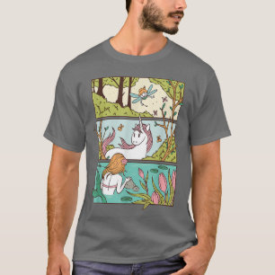 Magical Creatures Unicorn Mermaid Fairy  T-Shirt