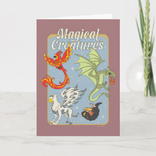 Magical Creatures Vintage Graphic Card