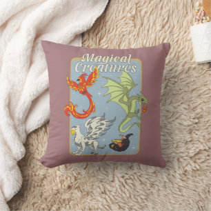 Magical Creatures Vintage Graphic Cushion