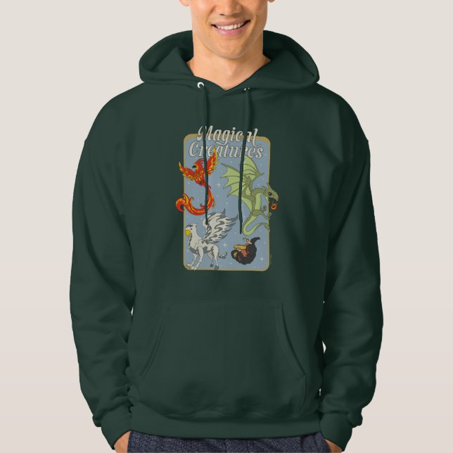 Magical Creatures Vintage Graphic Hoodie (Front)