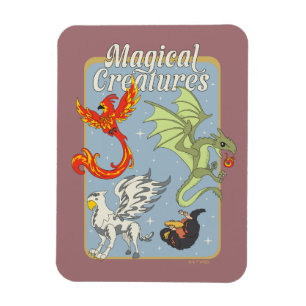 Magical Creatures Vintage Graphic Magnet