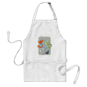 Magical Creatures Vintage Graphic Standard Apron