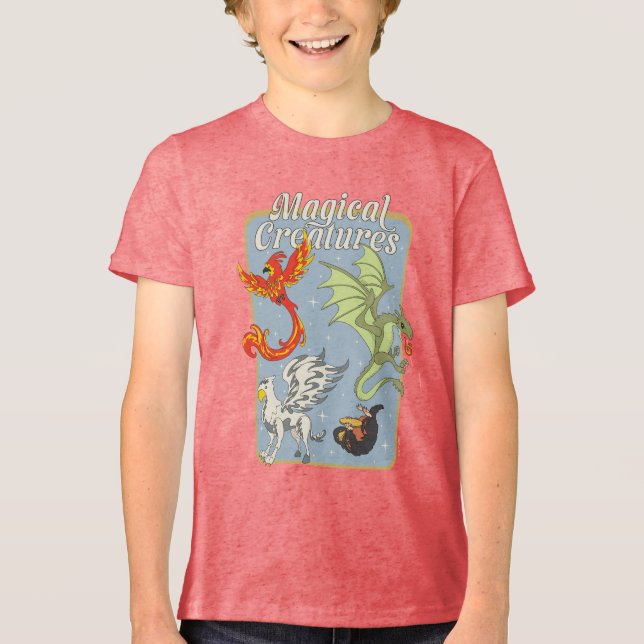 Magical Creatures Vintage Graphic Tri-Blend Shirt (Front)