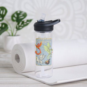 Magical Creatures Vintage Graphic Water Bottle
