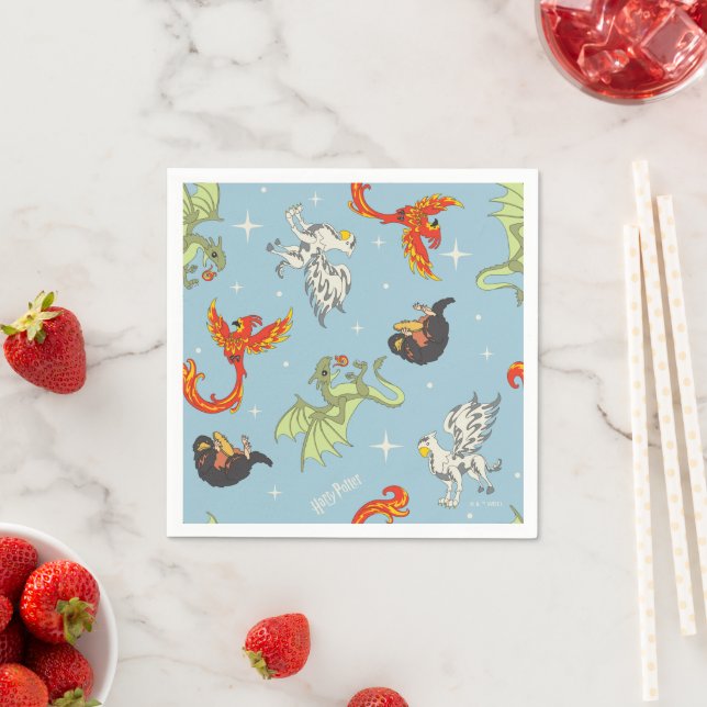 Magical Creatures Vintage Pattern Napkin (Insitu)