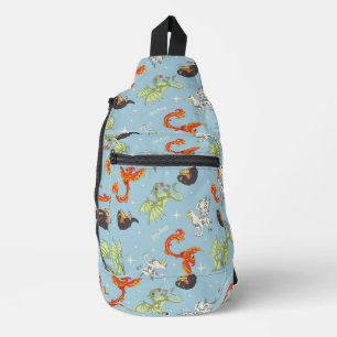 Magical Creatures Vintage Pattern Sling Bag