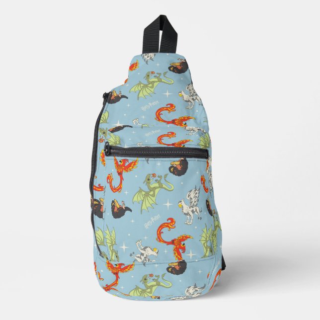 Magical Creatures Vintage Pattern Sling Bag (Front)