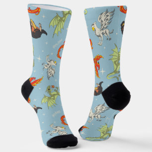 Magical Creatures Vintage Pattern Socks