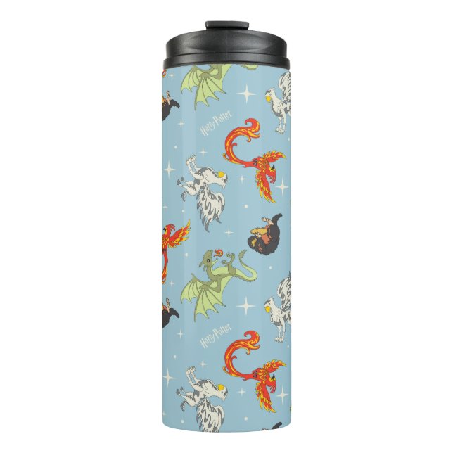 Magical Creatures Vintage Pattern Thermal Tumbler (Front)