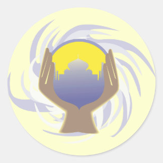 magical crystal ball design classic round sticker