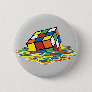 Magical cube 6 cm round badge