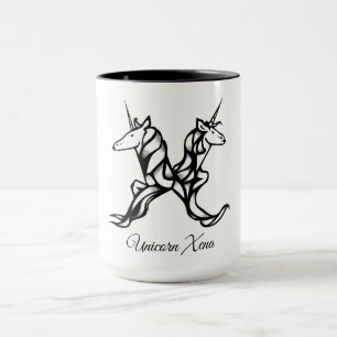 Magical Cute Monogram X Unicorn Xena or Your Text Mug