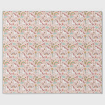 Magical Cute Pink Unicorn & Rainbow Kids Pattern