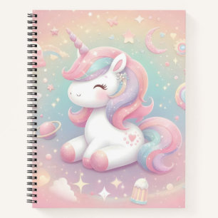 Magical Cute Sparkly Pastel Unicorn Notebook