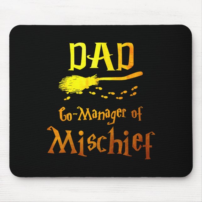 Magical Dad, Manager Of Mischief Birthday Family M Mouse Mat (Front)