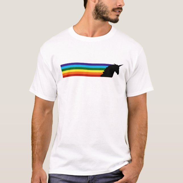 Magical Dashing Unicorn rainbow Stallion Tshirt (Front)