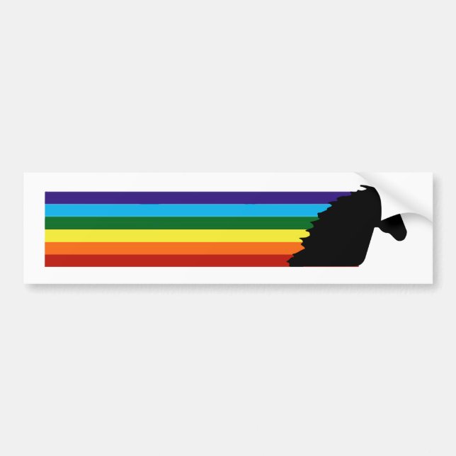 Magical DashinRainbow unicorn bumper stick Sticker (Front)