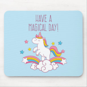 Magical Day Rainbow Unicorn Mousepad