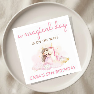 Magical Day Unicorn Birthday Party  Napkin
